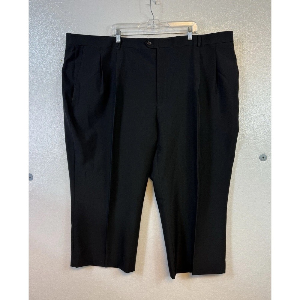 NWT LUCCI Italiana Collezione Mens Sz Black Pleated Dress Pants